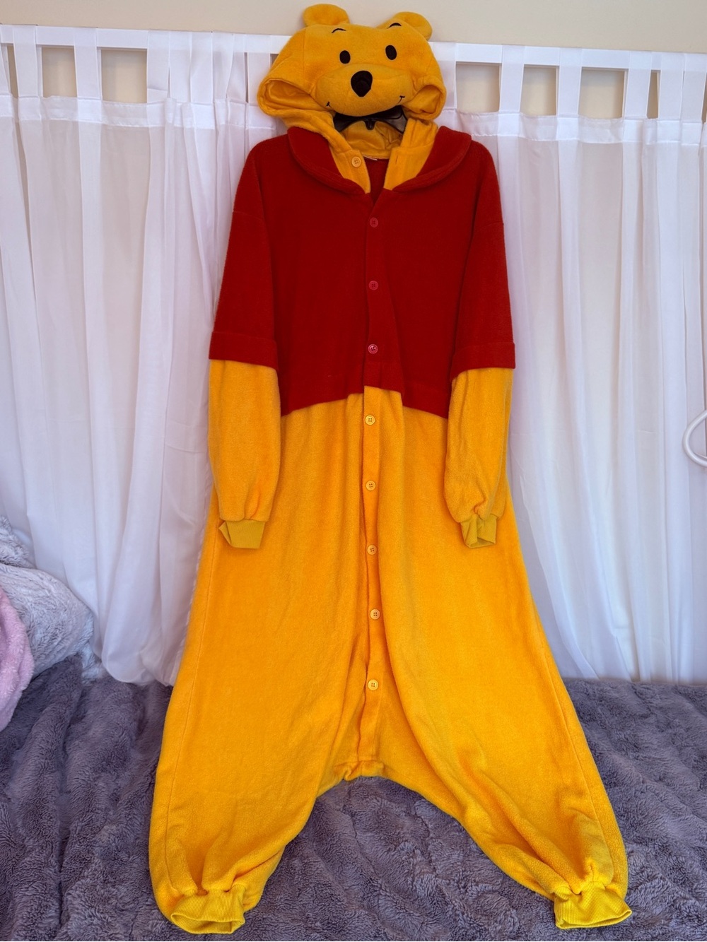 Disney Winnie the Pooh Kigurumi Onesie Pajamas SAZAC Fleece Adult Costume Hooded
